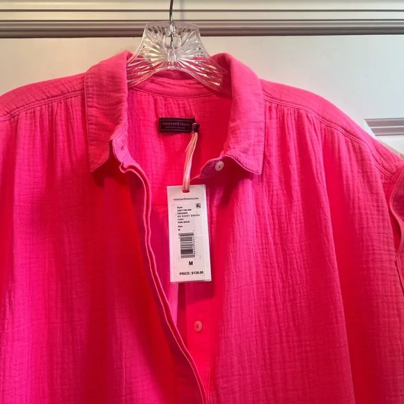 Vineyard Vines SS Shirtdress. New. Medium - Picture 2 of 3